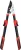 Ágvágó olló, Strend Pro Premium, fekete/piros, 69–94 cm, acél penge, teleszkópos,