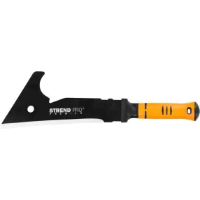  Bozótvágó kés, Strend Pro Premium M180A, fekete/narancs, 27 cm/18 cm pengehossz, szénacél penge, üvegszálas nyél, TPR markolat, élvédő