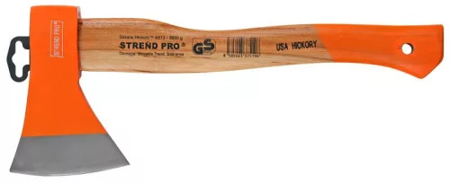 Hasítófejsze, Strend Pro Garden Hickory Wood A613, narancssárga, 800 g, 38 cm, fa nyél, acél fej