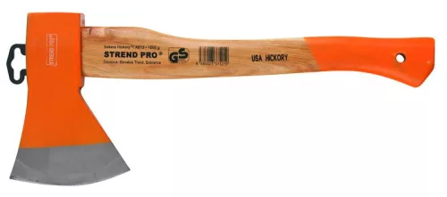 Hasítófejsze, Strend Pro Garden Hickory Wood A613, narancssárga, 1250 g, 70 cm, fa nyél, acél fej