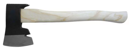 Ácsfejsze, Strend Pro Garden AX311, fekete, 700 g, 42 cm, fa nyél, acél fej, vágóéllel és szeghúzóval