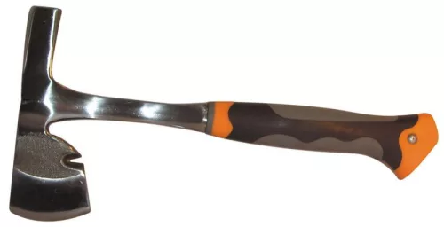 Ácsfejsze, Strend Pro Premium AX1117, fekete/narancssárga, 600 g, 34 cm, üvegszálas nyél, acél fej, többcélú, szeghúzóval