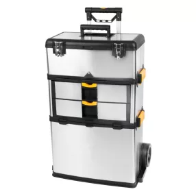   Szerszámosláda, Strend Pro TBx3042-F, ezüst, 36 kg teherbírás, kerekes, fogantyúval, rozsdamentes acél