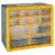 Rendszerező polc, Strend Pro SBx3045-B, 26,5 × 16 × 23,5 cm, sárga, falra szerelhető, 12 tárolóhely, PVC, 12 kg teherbírás