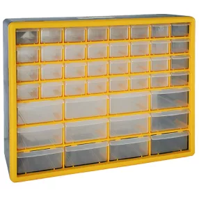   Rendszerező polc, Strend Pro SBx3045-D, 50 x 16 x 39 cm, sárga, falra szerelhető, 44 tárolóhely, PVC, 28 kg teherbírás