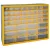 Rendszerező polc, Strend Pro SBx3045-D, 50 x 16 x 39 cm, sárga, falra szerelhető, 44 tárolóhely, PVC, 28 kg teherbírás