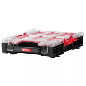   Rendszerező koffer, Qbrick Patrol System One Organizer M, 36,5 × 26,5 × 7,7 cm, fekete, 6 rekesz, víz- és porálló tömítés, moduláris, Easy Access rendszer