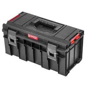   Szerszámosdoboz, Qbrick Patrol System Pro 500 Basic, 45 x 26 x 24 cm, fekete, 14 l, víz- és porálló, poliamid csatlakozók, vágórúd a fedélben, mély tálca