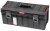 Szerszámosdoboz, Qbrick Patrol System Pro 600 Basic, 54,5 × 27 × 24,6 cm, fekete, 22 l, tömítéssel, fedélbe épített vágásvezetővel, poliamid oldalsó csatlakozókkal