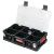 Rendszerező koffer, Qbrick Patrol System Two Organizer Flex Plus, 53 × 31 × 13 cm, fekete, 14,3 l, moduláris, polikarbonát fedél, poliamid reteszek, 12 kivehető rekesz