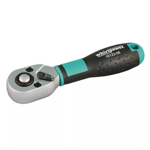 Racsnis kulcs, Whirlpower 16122-08, ezüst/fekete, 1/4", váltás karral, Cr-V, 108 mm