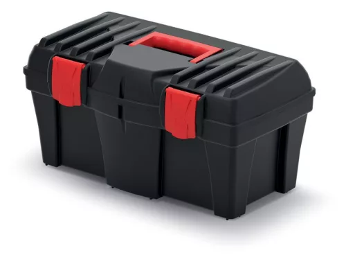 Szerszámosdoboz, Prosperplast Caliber KCR5025, 46 × 25,7 × 22,7 cm, fekete, fogantyúval, hordozható