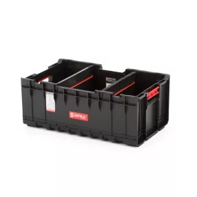   Szerszámosdoboz, Qbrick Patrol System One Box Plus, 53,5 × 29,5 × 22,2 cm, fekete, 35 l, nyitott kialakítás, moduláris