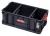 Szerszámosdoboz, Qbrick Patrol System Two Box 200 Flex, 53 × 29,5 × 19,5 cm, fekete, 26 l, két állítható válaszfal, 100 kg terhelhetőség