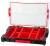 Rendszerező koffer, Qbrick Patrol System Pro Organizer 100, 45,2 x 29,6 x 7,9 cm, fekete, 5 l, tömített polikarbonát fedél, 8 rekesz, ergonomikus fogantyú