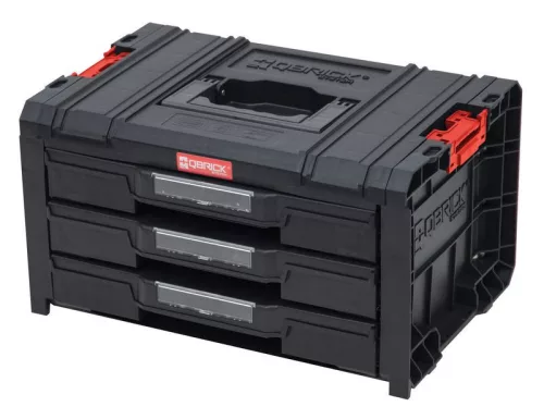 Rendszerező koffer, Qbrick Patrol System Pro Drawer 3 Expert, fekete, 3 fiókos