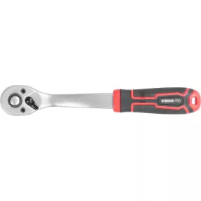   Racsnis kulcs, Strend Pro Premium ComfortGrip DL300, ezüst/fekete, 3/8", váltás karral, szénacél, 205 mm