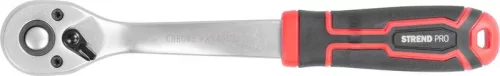 Racsnis kulcs, Strend Pro Premium ComfortGrip DL300, ezüst/fekete, 3/8", váltás karral, szénacél, 205 mm