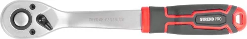 Racsnis kulcs, Strend Pro Premium ComfortGrip DL300, ezüst/fekete, 1/2", váltás karral, szénacél, 250 mm