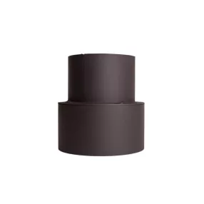  Füstcső szűkítő, V.A.P.K. HS 120/130/1,5, fekete, 120 mm - 130 mm, DC01 acéllemez, lemezvastagság: 1,5 mm, kályha–kémény csatlakozáshoz