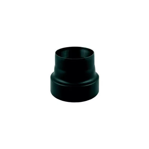 Füstcső szűkítő, V.A.P.K. HS 120/150/1,5, fekete, 120 mm - 150 mm, DC01 acéllemez, lemezvastagság: 1,5 mm, kályha–kémény csatlakozáshoz