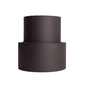   Füstcső szűkítő, V.A.P.K. HS 120/160/1,5, fekete, 120 mm - 160 mm, DC01 acéllemez, lemezvastagság: 1,5 mm, kályha–kémény csatlakozáshoz