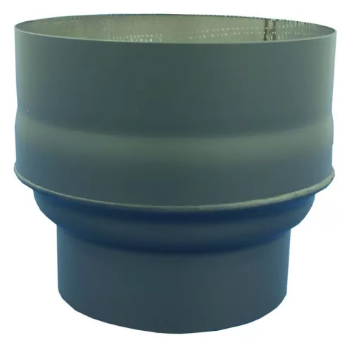 Füstcső szűkítő, V.A.P.K. HS 120/180/1,5, fekete, 120 mm - 180 mm, DC01 acéllemez, lemezvastagság: 1,5 mm, kályha–kémény csatlakozáshoz