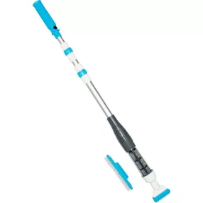   Akkumulátoros medenceporszívó, Strend Pro, 32 l/perc, 4000 mAh, 160 cm-ig állítható teleszkópos nyél, IPX7 vízálló, kefés fejjel, műanyag ház (TC246470)