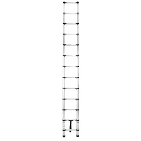   Teleszkópos létra, Strend Pro, 1 x 13 fokos, 380 cm, 125 kg teherbírás, alumínium, csúszásmentes lábakkal, automatikus reteszelés, hordozófogantyú