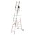 Multifunkciós létra, Strend Pro, 3 x 10 fokos, alumínium, 5,37 m, ezüst, csúszásgátlós többcélú kivitel