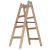 Kétrészes létra, Strend Pro Profi, 2 x 4 fokos, fa, 124 cm, 150 kg teherbírás, kétoldalas kivitel, háztartási és ipari használatra