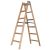 Kétrészes létra, Strend Pro Profi, 2 x 6 fokos, fa, 182 cm, 150 kg teherbírás, kétoldalas kivitel, háztartási és ipari használatra