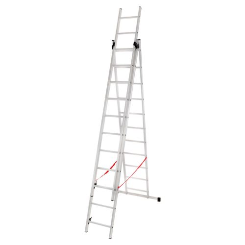 Multifunkciós létra, Strend Pro, 3 x 11 fokos, alumínium, 6,36 m, ezüst, csúszásgátlós többcélú kivitel