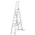 Multifunkciós létra, Strend Pro, 3 x 6 fokos, alumínium, 3,71 m, ezüst, csúszásgátlós többcélú kivitel