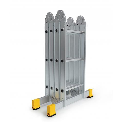 Sokcélú létra, ALVE Forte Profi Plus 4413, 4 x 4 fokos, 436 cm, 3 az 1-ben, lépcsőre állítható, falnak támasztható