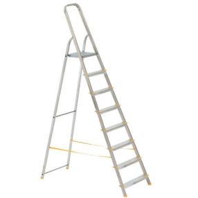   Festőlétra, ALVE Eurostyl 1918, 162 cm, 162 cm, ezüst, alumínium, összecsukható, egyoldalas