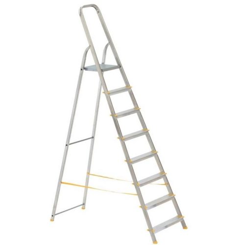 Festőlétra, ALVE Eurostyl 1918, 162 cm, 162 cm, ezüst, alumínium, összecsukható, egyoldalas