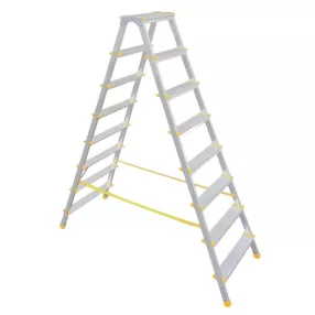   Kétrészes létra, ALVE Eurostyl Hobby 1928, 2 x 8 fokos, 178 cm, 150 kg teherbírás, kétoldalas kivitel
