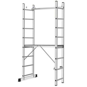   Állvány, Strend Pro Ard Home, platformmal, alumínium, 2 x 8 fokos, 3 az 1-ben, EN 131 szabvány, maximum 150 kg