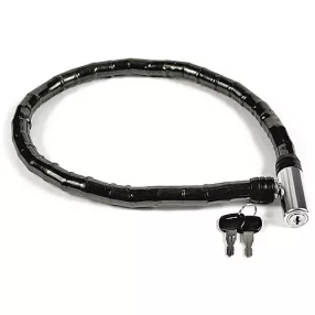  Kerékpárzár, Strend Pro LH0503 Strong, fekete, hosszúság: 80 cm, láncos, kulcsos, időjárásálló, vastagság: 18 mm, 2 db kulccsal