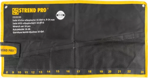 Kulcstartó tok, fekete, Strend Pro 2310239 készlethez, 16 részes