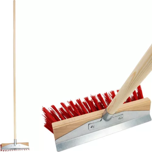 Útseprű, Strend Pro Geco U300.3, 30 cm, úttisztító, nyéllel, fém kaparóval