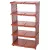 Strend Pro 5 polcos műanyag cipőtároló, rattan, 48 x 30,5 x 86 cm