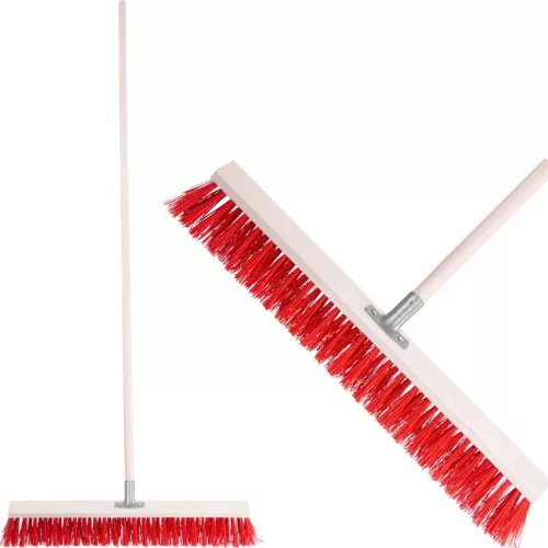 Útseprű, Strend Pro InDust, 60 cm, nyéllel, kültéri burkolathoz, felületkímélő, járdához, térkőhöz