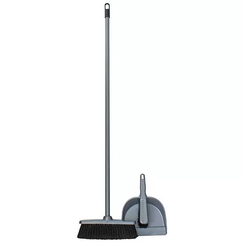 Seprűkészlet Ekonex 79311, szürke, 106 cm nyéllel, 21 x 29 x 6 cm lapáttal és 24 x 6,5 cm seprűfejjel