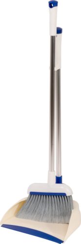 Seprűkészlet, Neco 30-1044-14, szürke-zöld, összecsukható kivitelben, 29 x 25 cm lapáttal és seprűvel