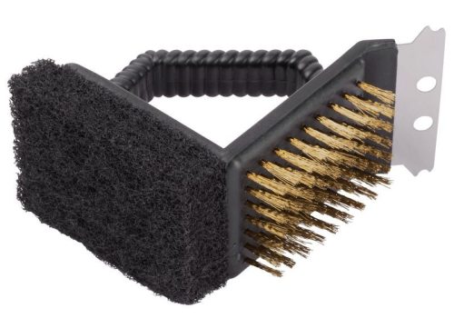 Strend Pro Grill 3 oldalú sárgaréz kefe
