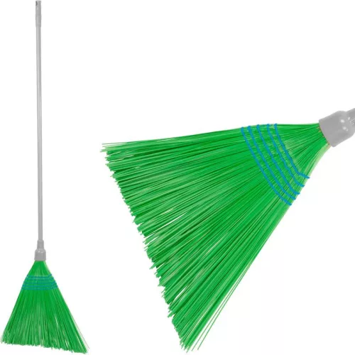 Seprű, MagicHome 3806G SorgoSkew, zöld, 153 cm fém nyél, ferde, 41 x 45 cm