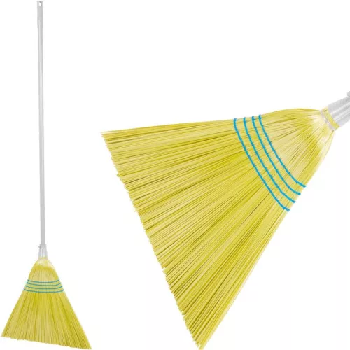Seprű, MagicHome 3806Y SorgoSkew, sárga, 153 cm alumínium nyél, ferde
