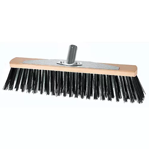 Útseprű, Strend Pro Geco U400.3 Duo WH, 40 cm, nyéllel, kültéri burkolathoz, járdához, térkőhöz, csarnokokhoz